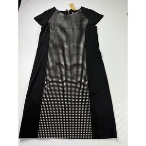 Michael Kors Sheath Dress Career‎ Work Black White Geometric Size 4